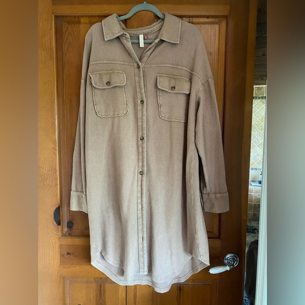 Pilcro Tan Long Sleeve Dress